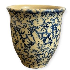 1 Qt. Robinson Ransbottom Roseville Pottery Kitchen Crock Ceramic Spongeware